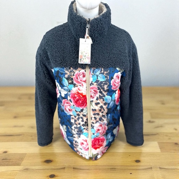 Johnny Was NWT Size XS The Rose Reversible Floral Puffer Jacket - Picture 1 of 15